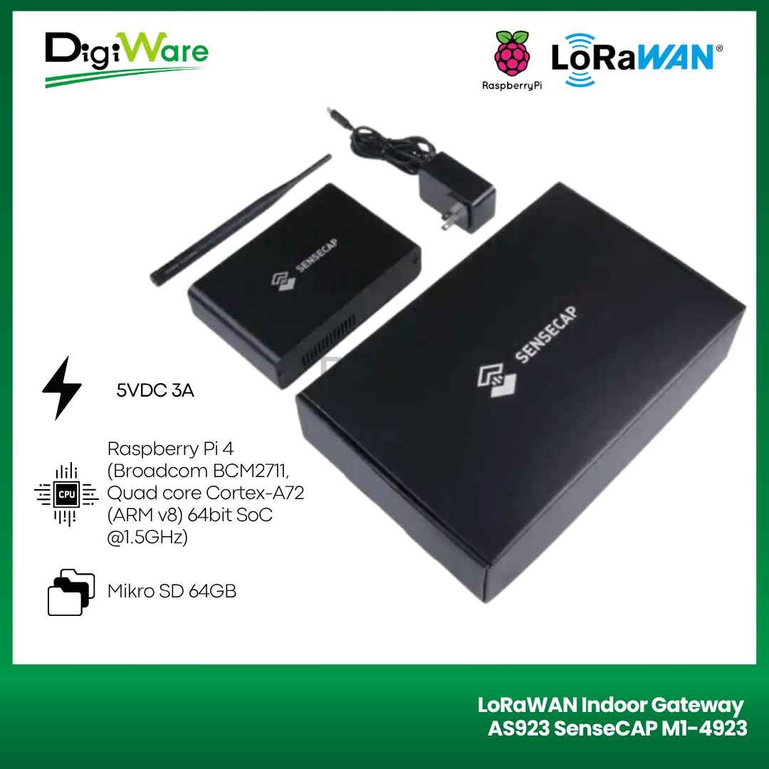 LoRaWAN Indoor Gateway AS923 SenseCAP M1-4923 - Digiware Store