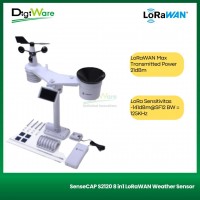 SenseCAP S2120 8-in-1 LoRaWAN Weather Sensor Air Temperature, Humidity, Wind Speed, Direction, Rainfall Intensity, Light Intens