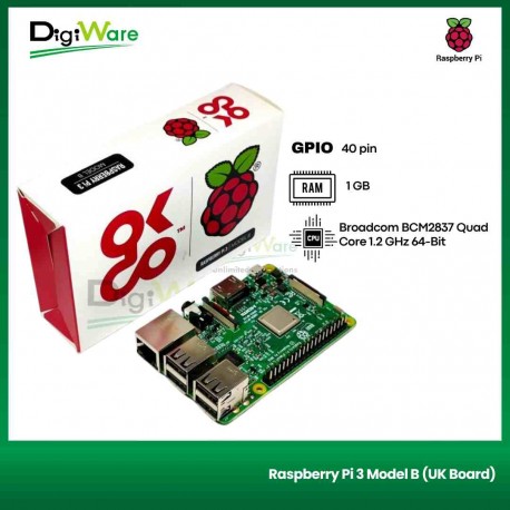 Raspberry Pi 3 Model B (UK Board)