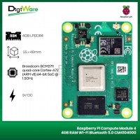 Raspberry Pi Compute Module 4 4GB RAM 2.4/5.0GHz Wi-Fi Bluetooth 5.0 CM4104000