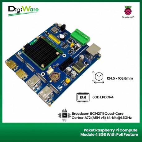 Paket Raspberry Pi Compute Module 4 8GB With PoE Feature