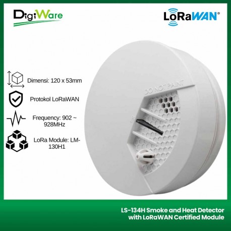 LS-134H Smoke and Heat Detector with LoRaWAN Certified Module