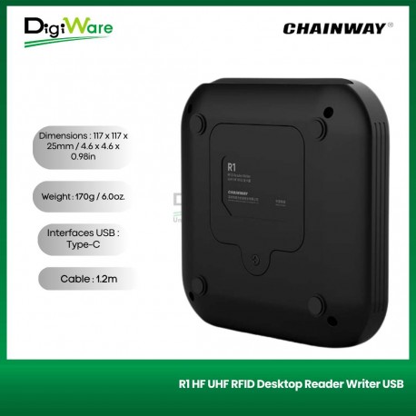 R1 HF UHF RFID Desktop Reader Writer USB