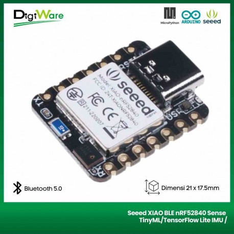 Seeed XIAO BLE nRF52840 Sense TinyML/TensorFlow Lite IMU / Microphone Bluetooth 5