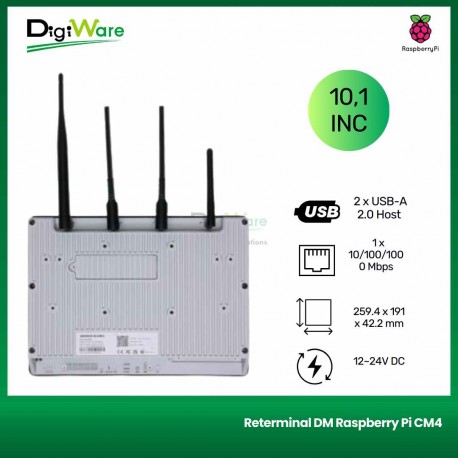 reTerminal DM Raspberry Pi CM4 10.1 inch Integrated Device Master Industrial Grade HMI/PLC/Panel PC/Gateway All in one Node RED