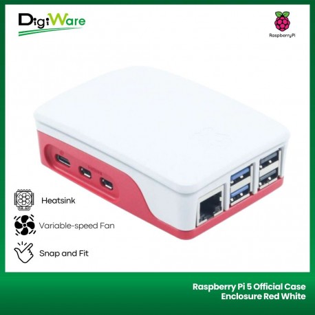 Raspberry Pi 5 Official Case Enclosure Red White