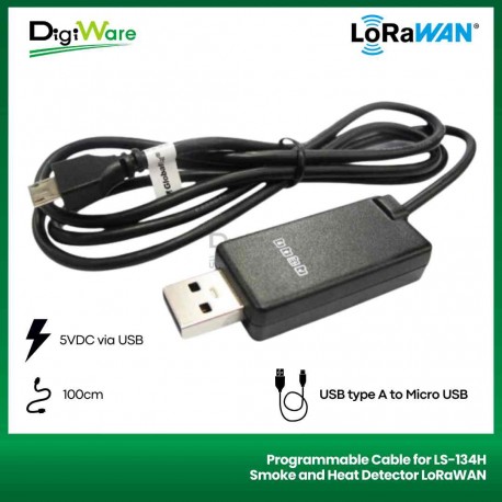 Programmable Cable for LS-134H Smoke and Heat Detector LoRaWAN