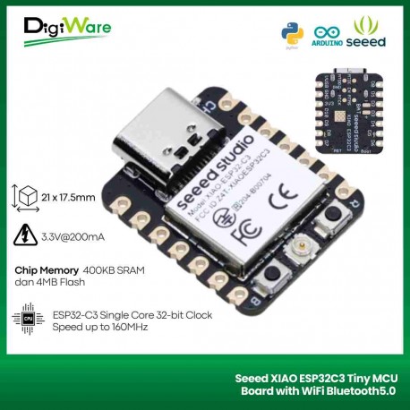 Seeed XIAO ESP32C3 Tiny MCU board with WiFi Bluetooth5.0 Battery Charge Supported Power Efficiency Rich Interface