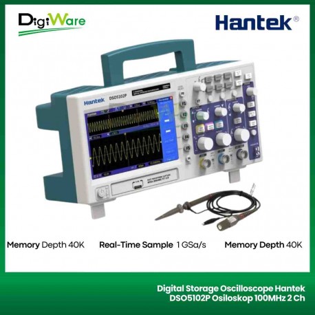 Digital Storage Oscilloscope Hantek DSO5102P Osiloskop 100MHz 2 Ch