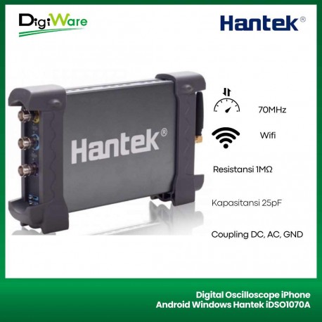 Digital Oscilloscope iPhone Android Windows Hantek iDSO1070A WiFi USB Osiloskop 70 MHz 2 Channel