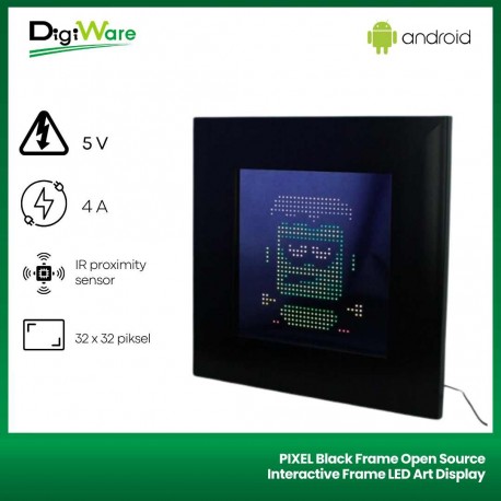 PIXEL Black Frame Open Source Interactive Frame LED Art Display
