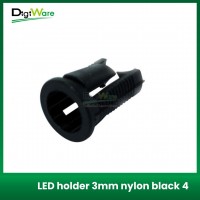 LED holder 5mm nylon black 8