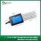4-in-1 Soil Temperature Humidity Moisture Conductivity EC PH Sensor with RS485 Output
