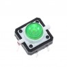 Tactile Push Button Switch Momentary Tact 12x12x7.3mm Led Green