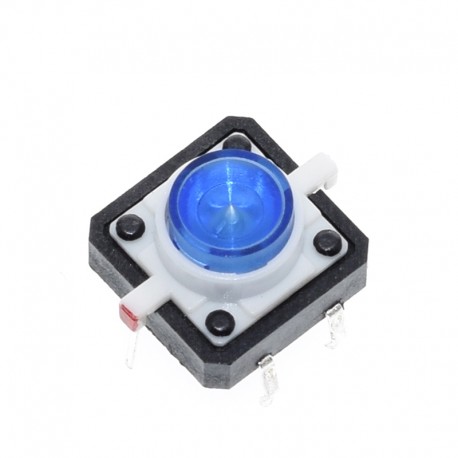Tactile Push Button Switch Momentary Tact 12x12x7.3mm Led Blue