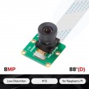 Arducam 8MP IMX219 Camera Module for Raspberry Pi, 88 Degree FOV M12 Lens, Compatible Raspberry Pi 5, 4B, Pi 3/3B+, Pi Zero2 W