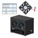 Upgraded Enclosure for Raspberry Pi Cluster Compatible with Pi 5/4B/3B/3B+ 4×2.5 inch SSD Support PoE+ HAT Switch 2 Cooling