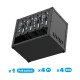 Upgraded Enclosure for Raspberry Pi Cluster Compatible with Pi 5/4B/3B/3B+ 4×2.5 inch SSD Support PoE+ HAT Switch 2 Cooling