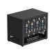 Upgraded Enclosure for Raspberry Pi Cluster Compatible with Pi 5/4B/3B/3B+ 4×2.5 inch SSD Support PoE+ HAT Switch 2 Cooling