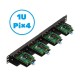 Front Removable 1U Rack Mount for Raspberry Pi with 4 Mounting Brackets for Raspberry Pi 5 4B 3B+/3B and Other B Models