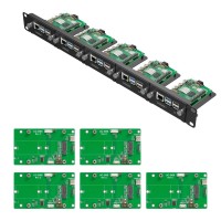 Raspberry Pi Rack Basic 1U Rack Mount for Up to Five Raspberry Pi 5 M.2 NVMe SSD Base PCIe to NVMe