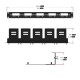 Raspberry Pi Rack Basic 1U Rack Mount for Up to Five Raspberry Pi 5 M.2 NVMe SSD Base PCIe to NVMe