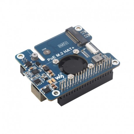 PCIe To M.2 Adapter with PoE Function for Raspberry Pi 5 Supports NVMe Protocol M2 Solid State Drive High-speed Reading/Writing