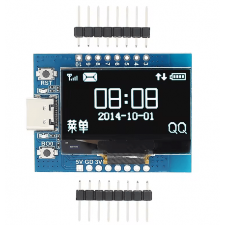 ESP32-C3 Development Board With 1.3 inch OLED Display Module White WiFi Bluetooth Module For Smart Home
