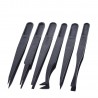 Pinset set 6 pcs Anti Static Electronic Tweezers Kit ESD Plastic PCB Repair Hand Tools Set