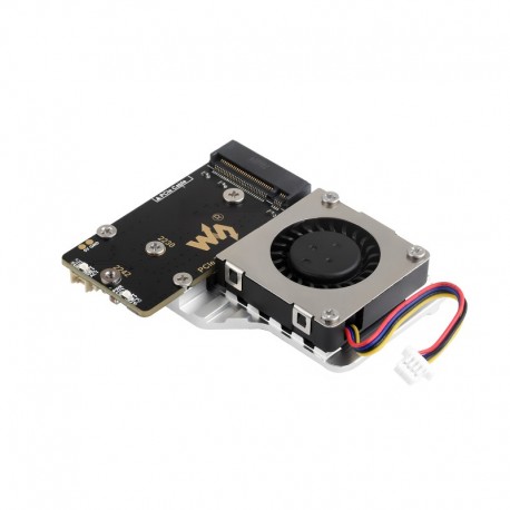 PCIe to M.2 Adapter (E) for Raspberry Pi 5 with Fan, NVMe SSD 2230/2242 High-Speed Read/Write