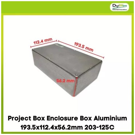 Project Box Enclosure Aluminium Box Aluminium 193.5x112.4x56.2mm 203-125C