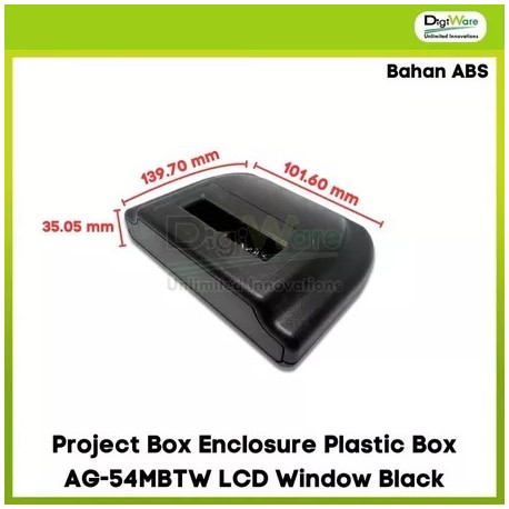 Project Box Enclosure Plastic Box AG-54MBTW LCD Window Black
