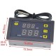 Digital Temperature Control LED Display Thermostat with Heat/Cooling Control Instrument AC110-220V Relay Output 20A