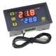 Digital Temperature Control LED Display Thermostat with Heat/Cooling Control Instrument 12V DC Relay Output 20A