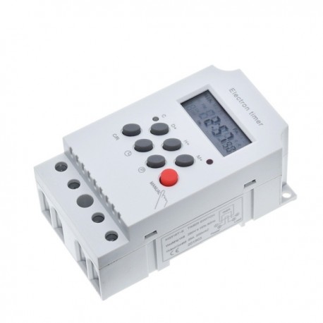 Electronic Timer AC 220V 25A Din Rail Digital Programmable Electronic Timer Switch Electric Equipment Control On/Off
