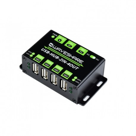 Industrial Grade USB Hub Extending 4x USB 2.0 Ports with Switchable Dual Hosts