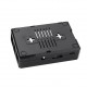 Raspberry Pi 3 ABS Case Black Enclosure Support Fan 40 pin GPIO Hole Hitam