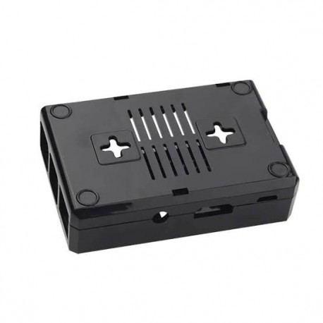 Raspberry Pi 3 ABS Case Black Enclosure Support Fan 40 pin GPIO Hole Hitam