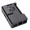Raspberry Pi 3 ABS Case Black Enclosure Support Fan 40 pin GPIO Hole Hitam