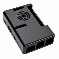 Raspberry Pi 3 ABS Case Black Enclosure Support Fan 40 pin GPIO Hole Hitam