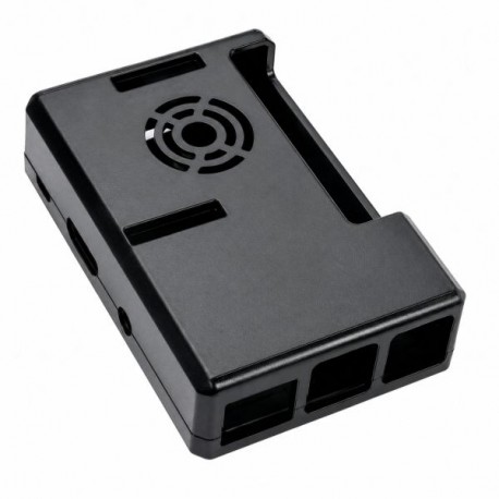 Raspberry Pi 3 ABS Case Black Enclosure Support Fan 40 pin GPIO Hole Hitam