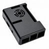 Raspberry Pi 3 ABS Case Black Enclosure Support Fan 40 pin GPIO Hole Hitam