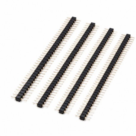 Pin Header 1x40 Gold Plate 2.54mm Double Row Round Male