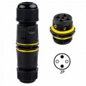M20 IP68 Waterproof Wire Socket Connector Kabel 2.5mm 2P Core Line