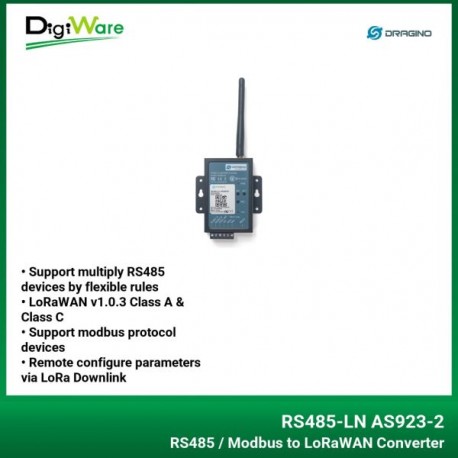 RS485-LN AS923-2 RS485 / Modbus to LoRaWAN Converter