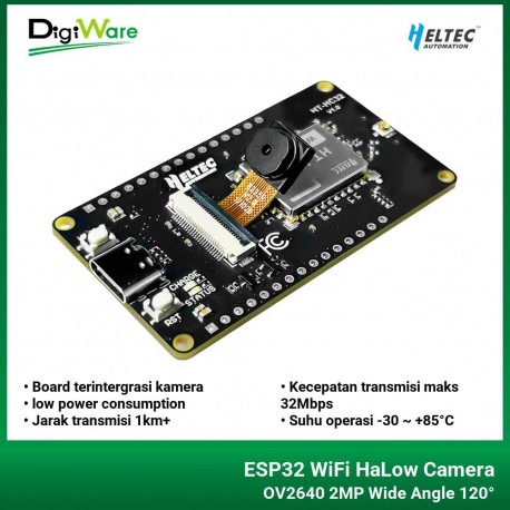 ESP32 WiFi HaLow CameraOV2640 2MP Wide Angle 120°