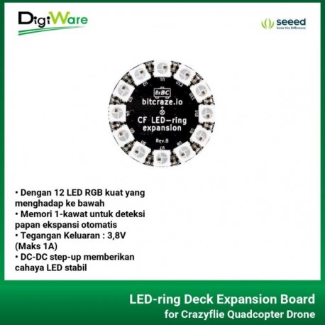 LED-ring Deck Expansion Board for Crazyflie Quadcopter Drone