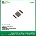 RGB MATRIX 6x10 for XIAO and QT Py 1mmx1mm WS2812B LED 21 x 17.5mm thumb-sized wearable