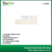 Single Ended COB LED Strip White 6500K 300mm (5 Pcs)