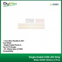 Single Ended COB LED Strip White 6500K 300mm (5 Pcs)